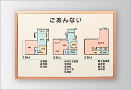 案内板 TW　タモワクプレート型 サイン図面